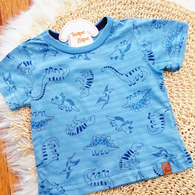 Conj. Camiseta Dinos e Bermuda - Azul Jeans e Marinho